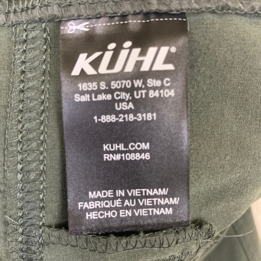 Kuhl Splash Cargo Hiking Pants Women 16 Regular Olive Green Roll Up Straight Leg - Picture 7 of 10